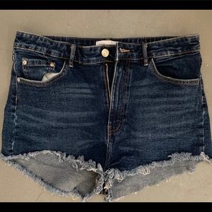 Zara high rise cut off jean shorts